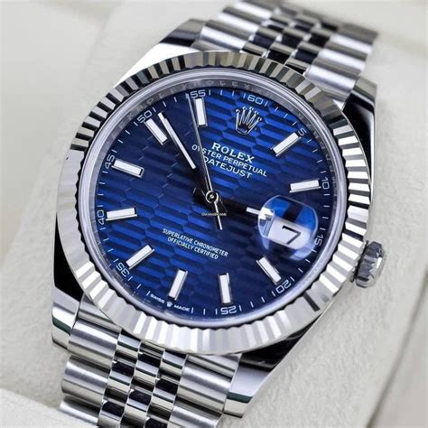 rolex datejust blue motif|rolex datejust blue face 41mm.